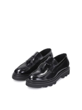 Black leather loafers for men with a hiking sole  KS WILTON