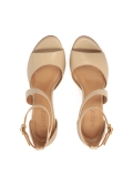 Beige sandals with a diagonal strap MEGAN