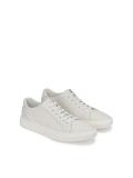 Men's minimalistic off-white leather sneakers AJAKS