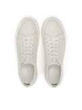 Men's minimalistic off-white leather sneakers AJAKS