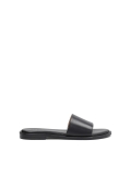 Black leather slides on a flat sole JOVITE