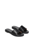 Black leather slides on a flat sole JOVITE