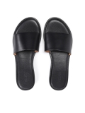 Black leather slides on a flat sole JOVITE