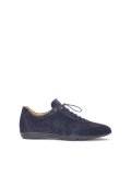 Navy blue airy suede shoes MELLAN