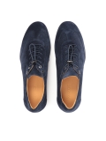 Navy blue airy suede shoes MELLAN