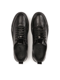 Black sneakers with embossed pattern AJAKS