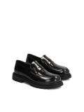 Men’s black loafers on a thick sole FINTON