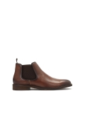Men’s elegant light brown leather Chelsea boots CASHTON