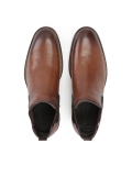 Men’s elegant light brown leather Chelsea boots CASHTON
