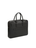 Black leather men's hand and shoulder briefcase FRANCO