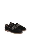 Slip-on black loafers with a clutch KOLOB