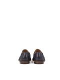 Navy blue suede and smooth leather loafers  KOLOB