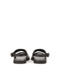 Leather black buckle sandals JOSE