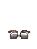 Brown leather sandals on a straight sole JOSE