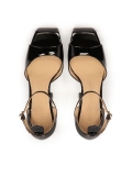 Black patent leather platform sandals  MOOD