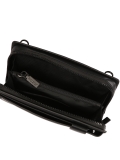 Black men's leather pouch with belt ULISSES