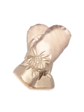 Glittering gold gloves with embroidered KAZAR monogram BETHEL