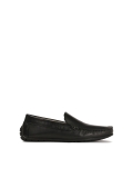 Black leather moccasins VINICIUS
