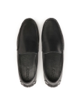 Black leather moccasins VINICIUS