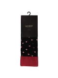 Black socks with maroon dots THAMES
