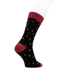 Black socks with maroon dots THAMES