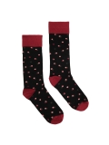 Black socks with maroon dots THAMES