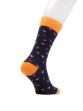 Navy blue socks with orange inserts THAMES