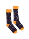 Navy blue socks with orange inserts THAMES