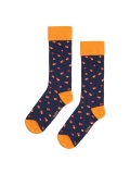 Navy blue socks with orange inserts THAMES