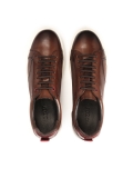 Brown leather sneakers on a white sole ALONSO