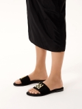 Suede black slides JOVITE