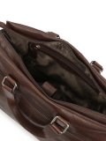 Brown leather bag with hand grips  IGNACE