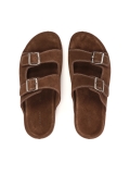 Brown slides  with buckles  JEFFERSON