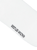 White socks with ribbed top and logo KAI