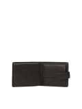Classic black wallet with clasp TIMILUS