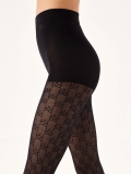 Patterned black tights 60 DEN KENNY