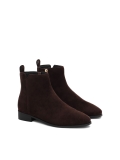 Suede brown zip-up boots TALIA