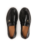 Black grain leather shoes ESSEN