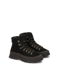 Lace-up snow boots made of black suede BENNETT