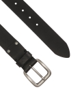 Black belt with silver buckle LONGITIS