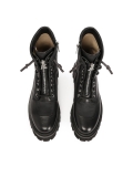 Black boots with a high upper on a trefoil sole  KS SALVA