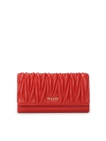 Quilted red wallet with roomy interior JOLENE
