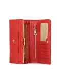 Quilted red wallet with roomy interior JOLENE