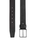 Black decorated belt with matte buckle MATTHEUSS