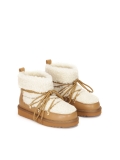 Brown and cream women's snow boots ZULA