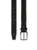 Casual black nubuck and grain leather belt  JEREMIUS