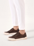 Brown leather men's sneakers RAFAC