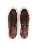 Brown leather men's sneakers RAFAC
