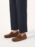 Brown suede moccasins on a comfortable sole  TYODOR 