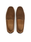 Brown suede moccasins on a comfortable sole  TYODOR 